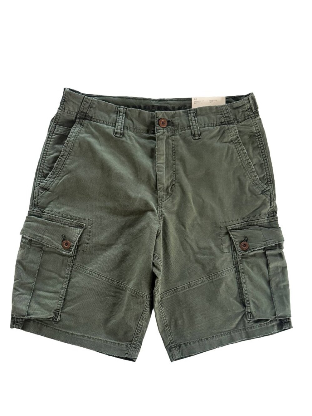 American Eagle Green Lived-In Cargo Shorts Size 32